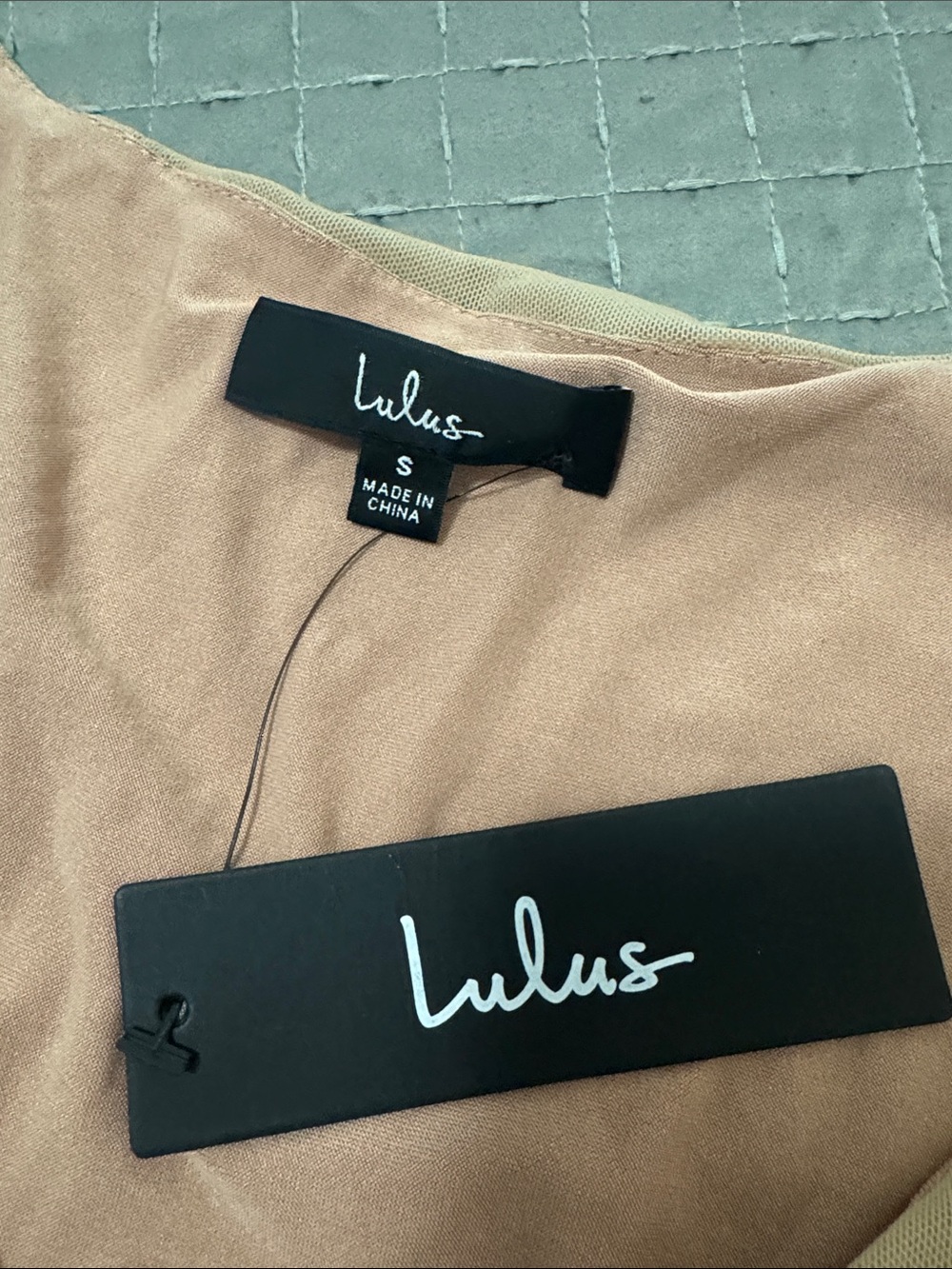 Lulu's Beige/Tan Ruched Long-Sleeve Bodysuit - Picture 2 of 2